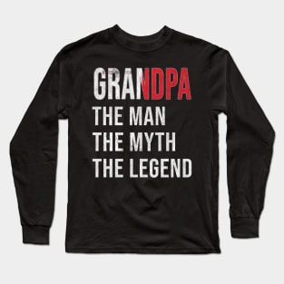 Grand Father Maltese Grandpa The Man The Myth The Legend - Gift for Maltese Dad With Roots From  Malta Long Sleeve T-Shirt